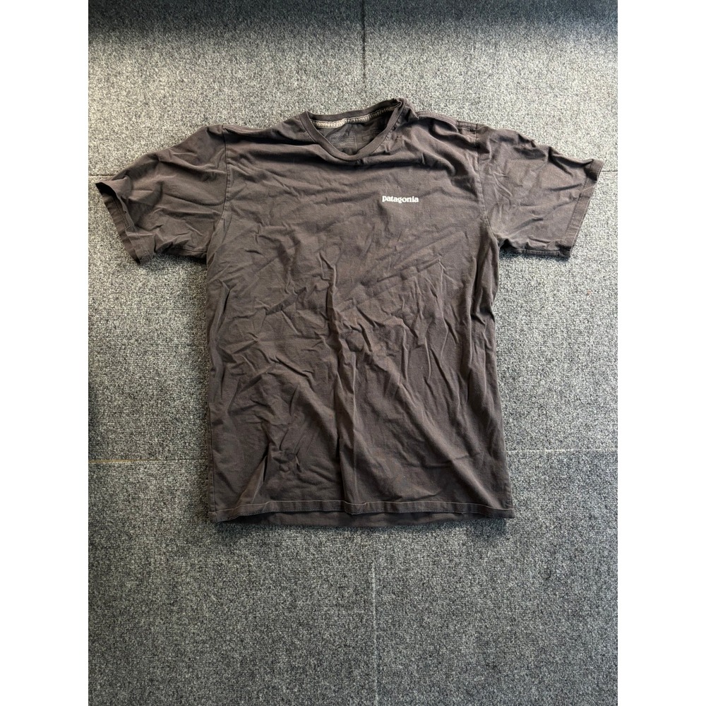 Patagonia Graphic T-Shirt Mens Size Med Gray Save Our Home Planet Organic Cotton